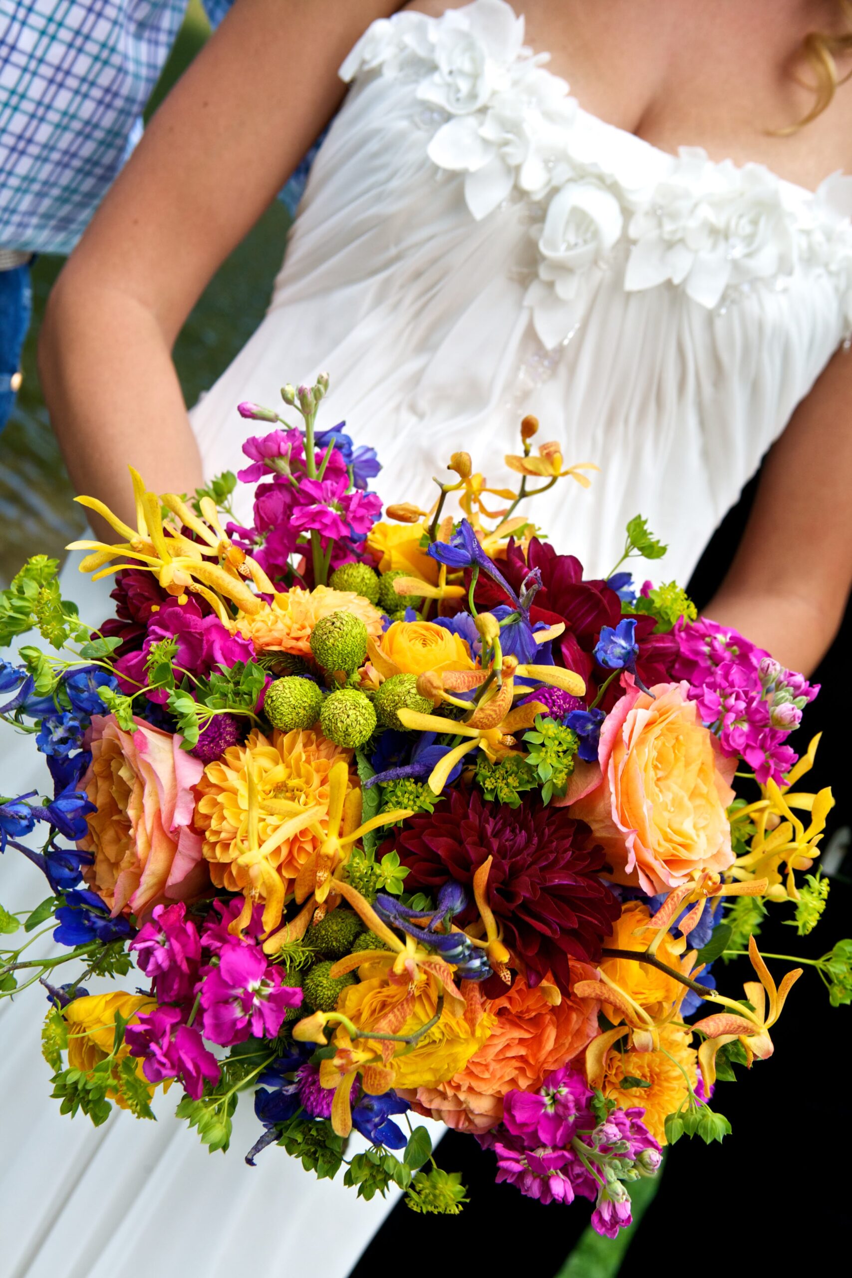 Colorful Hand-Tie Wedding Bouquet